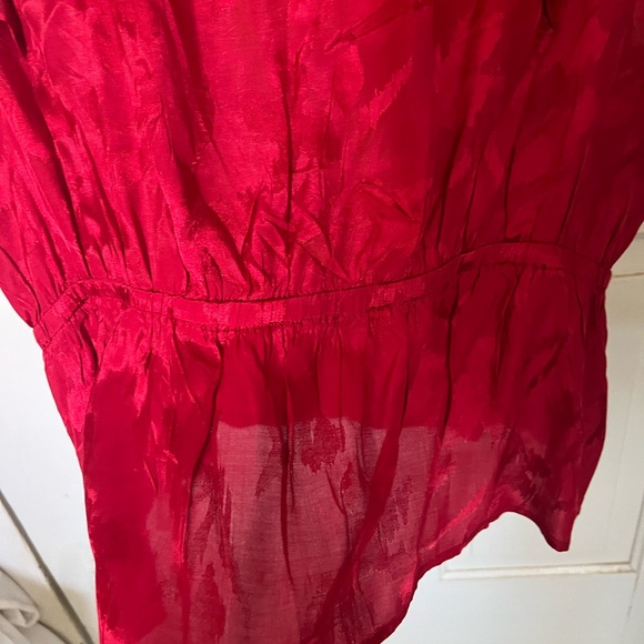 Sam Edelman Red Ruffle Blouse - Picture 6 of 7